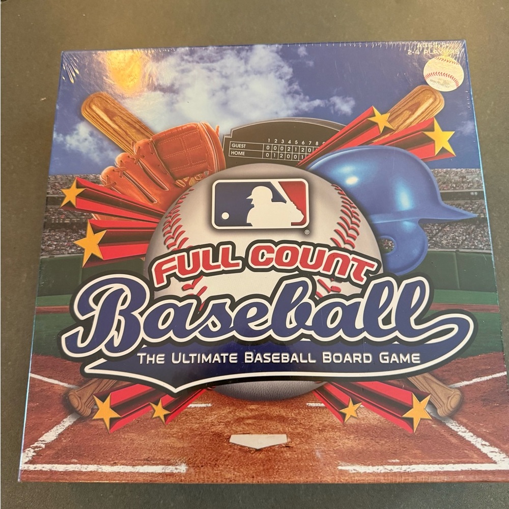 Blue and Red Baseball Board Game